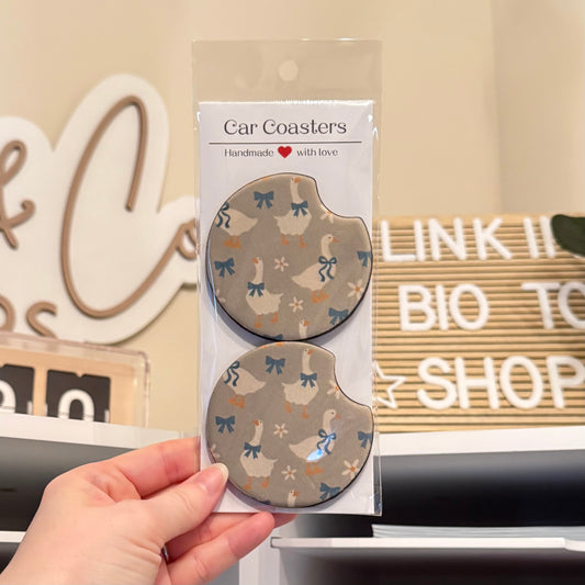 Coquette Geese Car Coasters