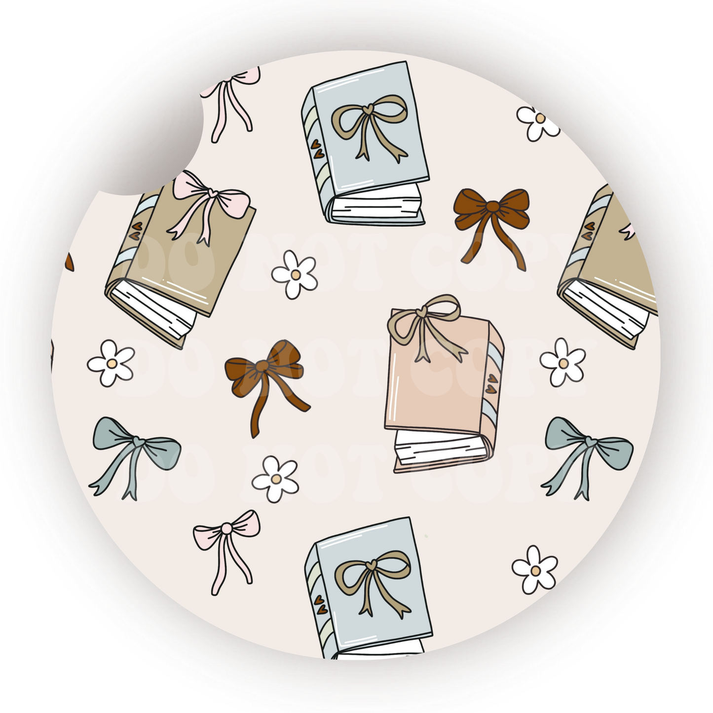 Coquette Books Car Coaster Sublimation Transfer (Set of 2)