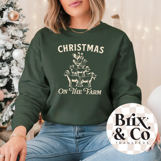 Christmas On The Farm Single Color (Beige)