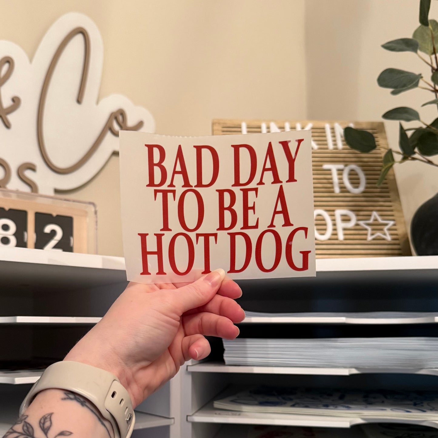 Bad Day To Be A Hotdog DTF HOT PEEL Hat 5”
