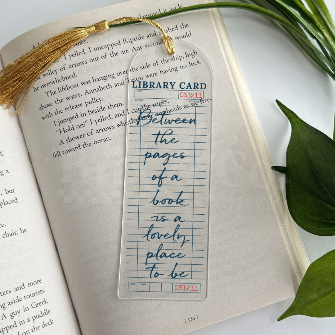 Library Card UVDTF Bookmark
