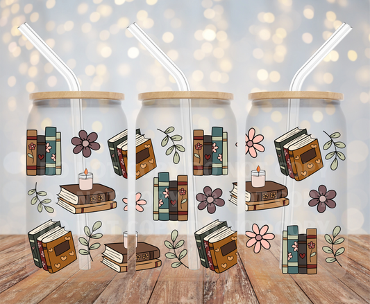 Cozy Books UVDTF 16oz Glass Can Wrap