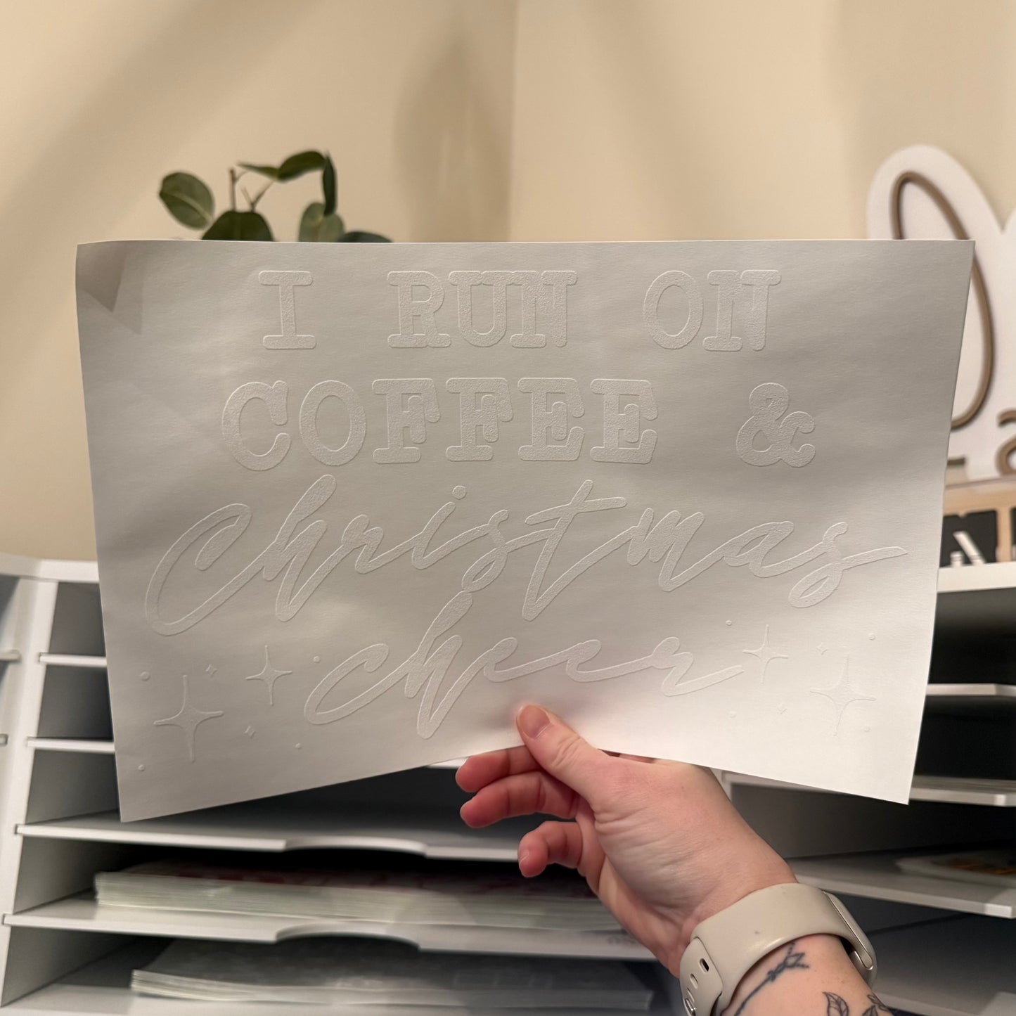 I Run On Coffee & Christmas Cheer Single Color