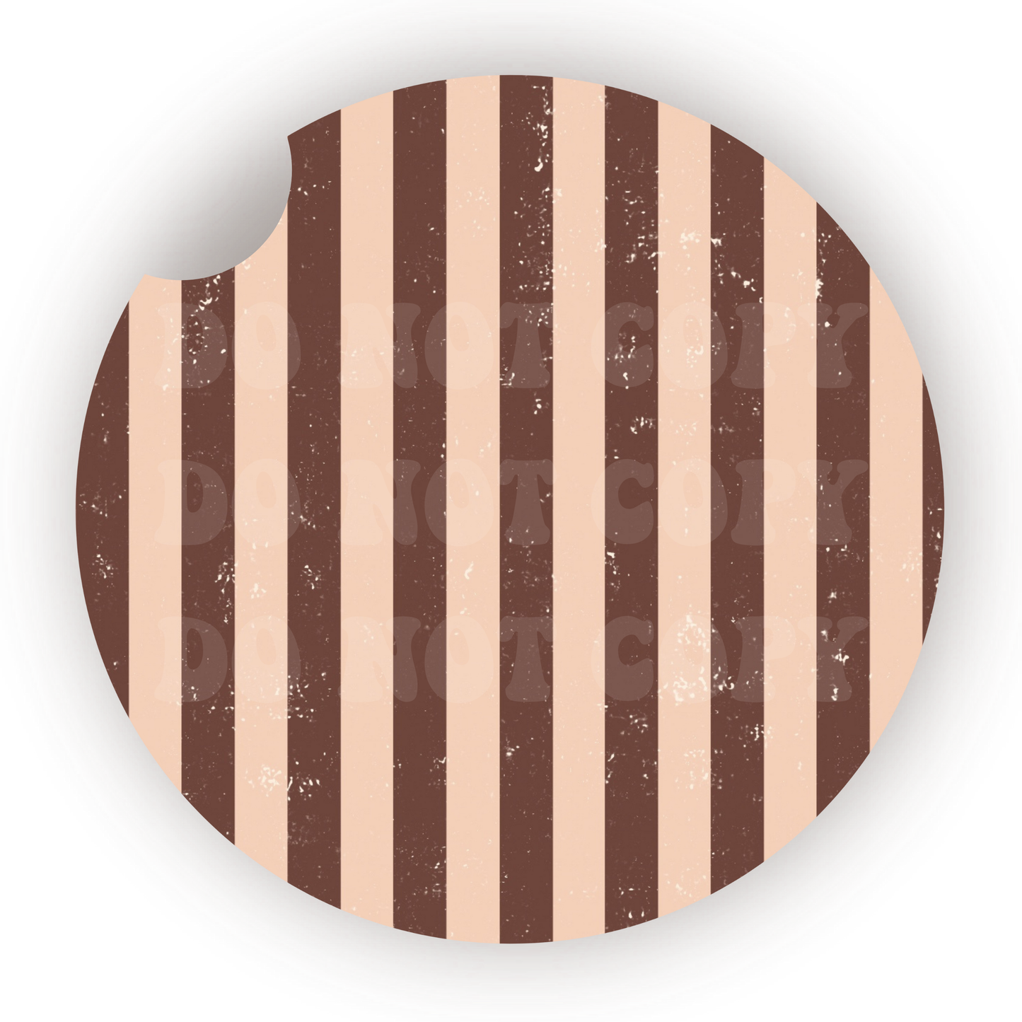 Neutral Stripes Car Coaster Sublimation Transfer (Set of 2)
