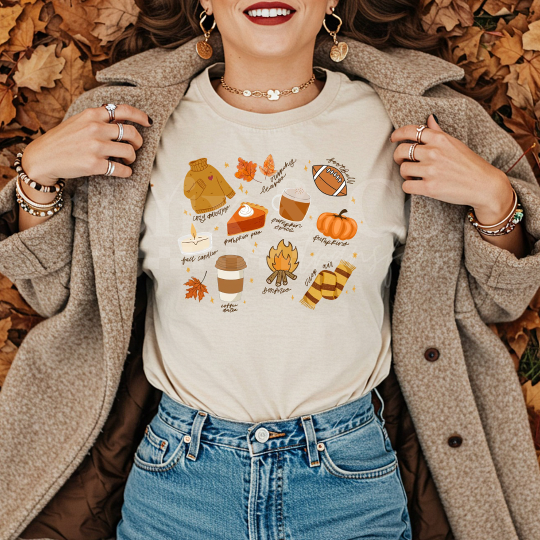 Fall Doodles DTF HOT PEEL