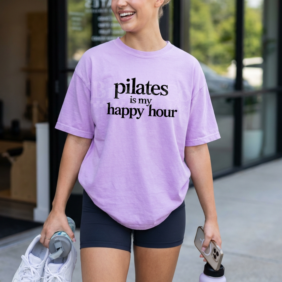 Pilates Is My Happy Hour Single Color