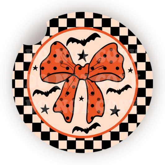 Halloween Bow Car Coaster Sublimation Transfer (Set of 2)