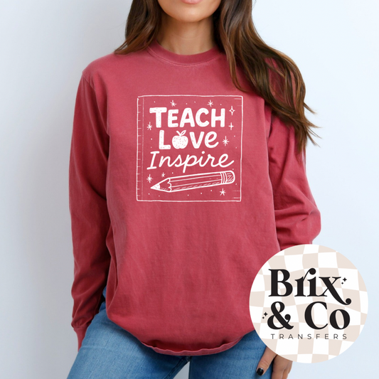 Teach Love Inspire Single Color