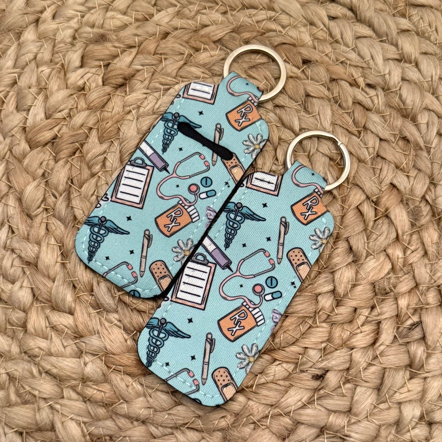 Nurse Doodles Chapstick Holder Keychain