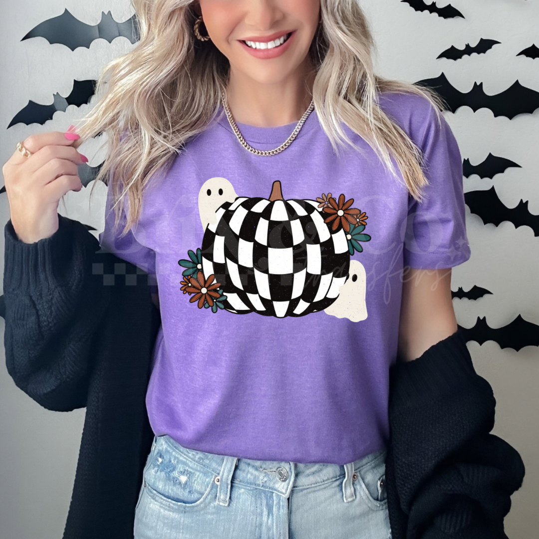 Checker Pumpkin DTF HOT PEEL