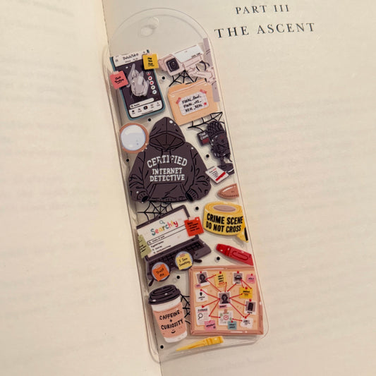 True Crime Junkie Acrylic Bookmark No Tassel Included