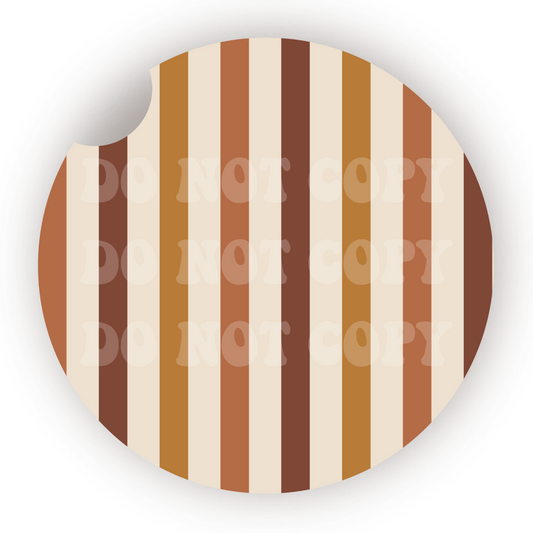 Fall Stripes Car Coaster Sublimation Transfer (Set of 2)