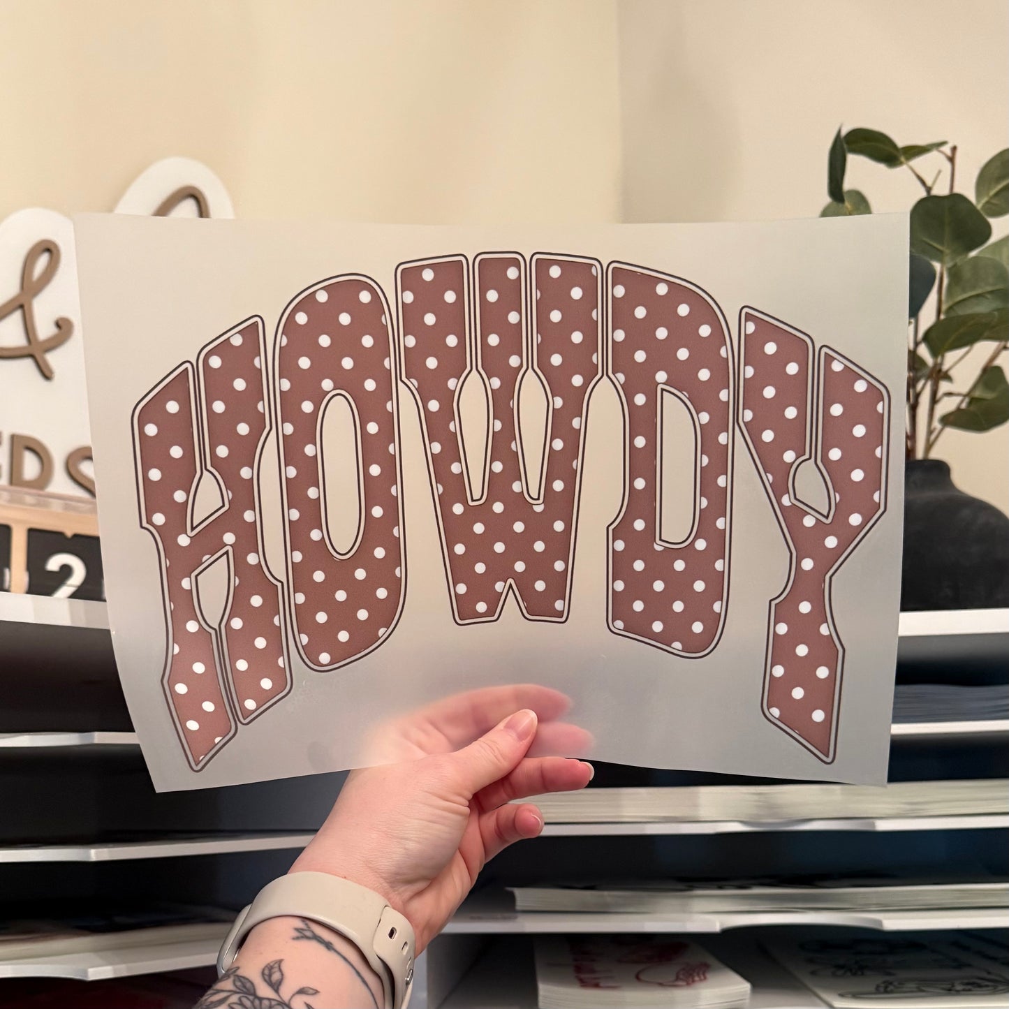 Polka Dot Howdy DTF HOT PEEL