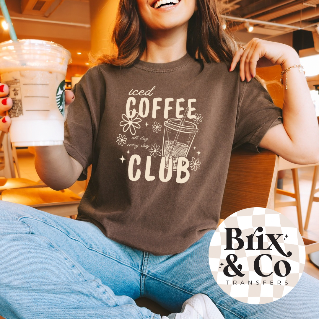 Iced Coffee Club All Day Every Day Single Color (Beige)