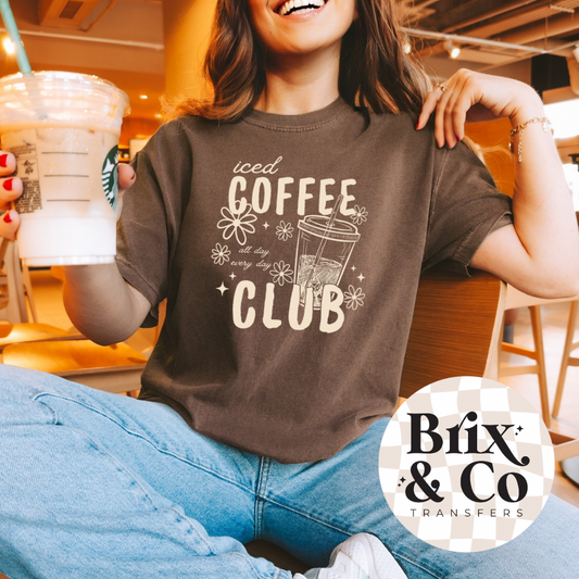 Iced Coffee Club All Day Every Day Single Color (Beige)
