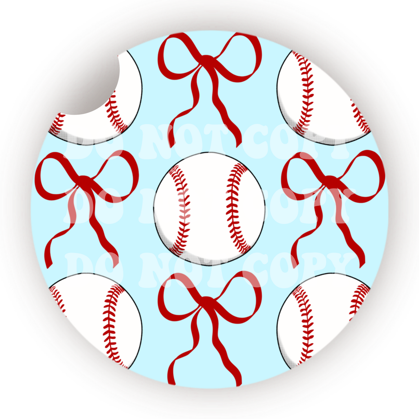 Coquette Baseball Car Coaster Sublimation Transfer (Set of 2)