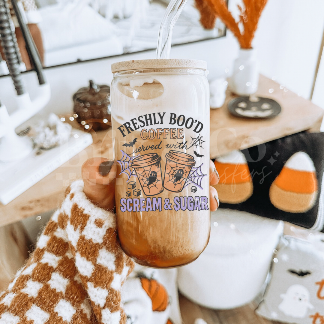 Freshly Boo’d Coffee UVDTF 4” Decal