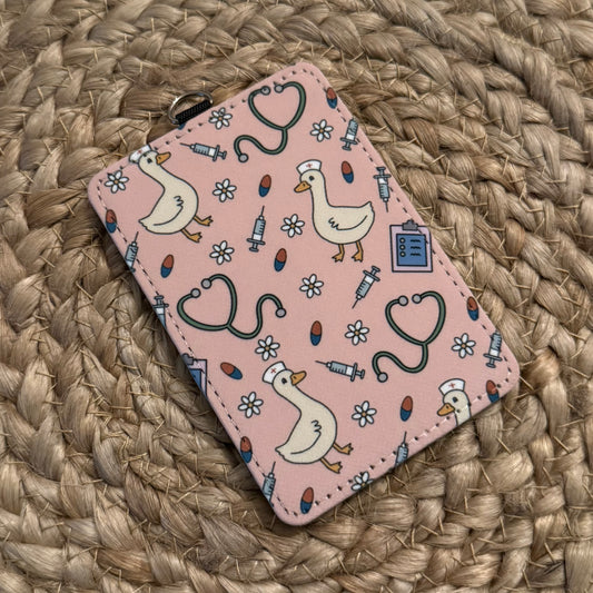 Nurse Geese ID Badge Holder