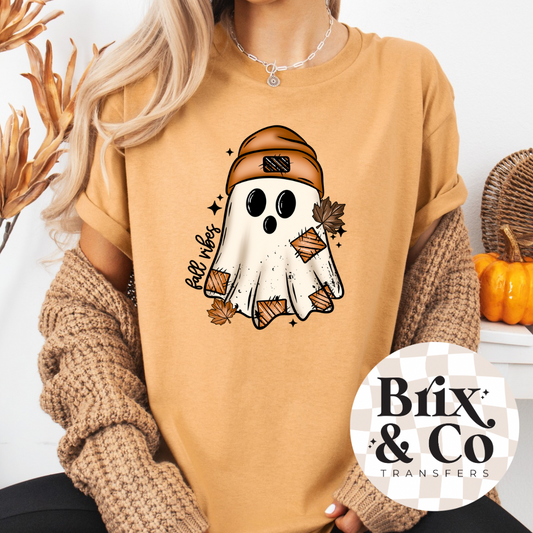 Fall Vibes Ghost DTF HOT PEEL