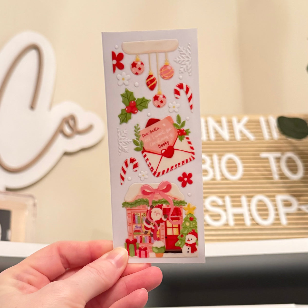 All I Want For Christmas Is Books UVDTF Bookmark