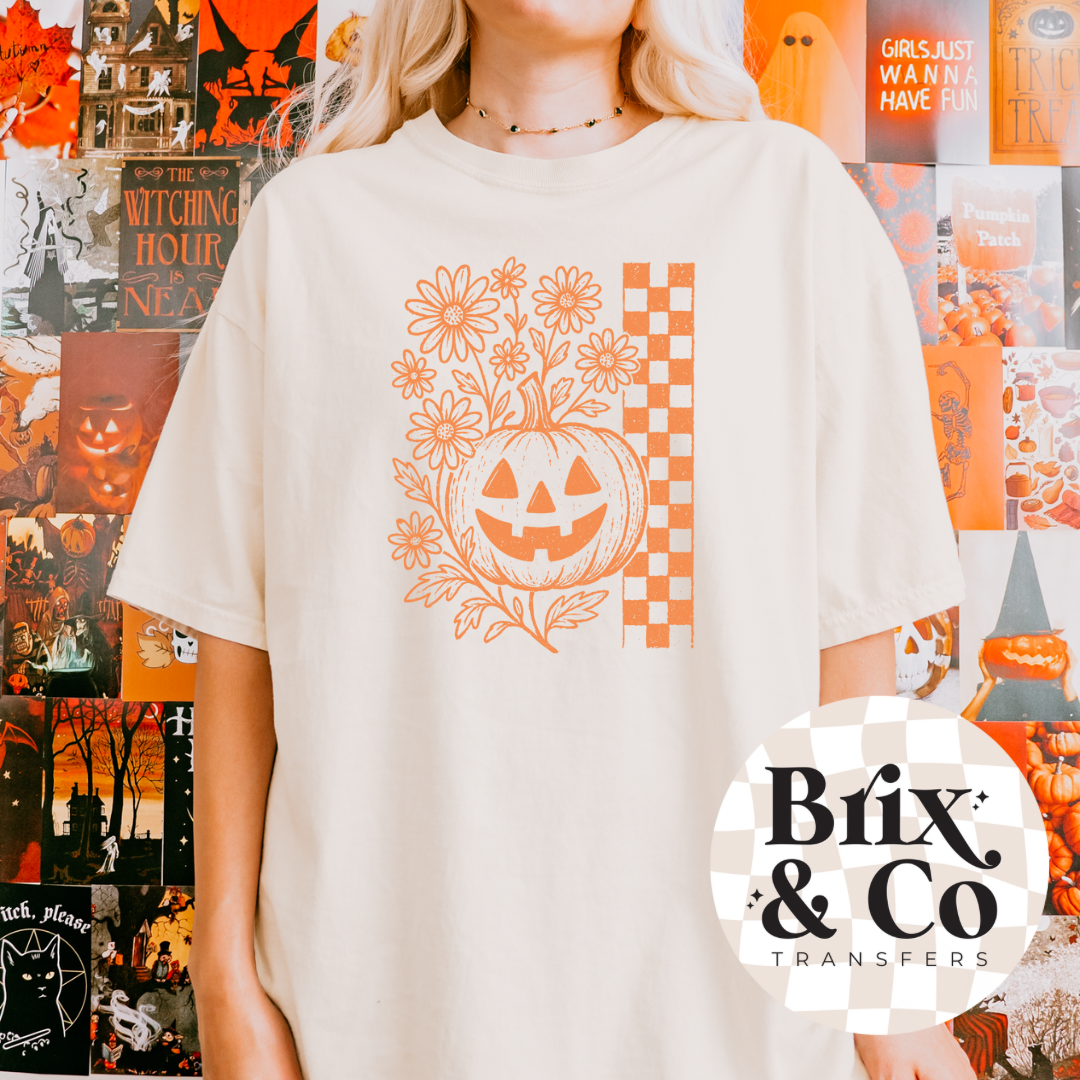 Checker Pumpkin Single Color (Orange)