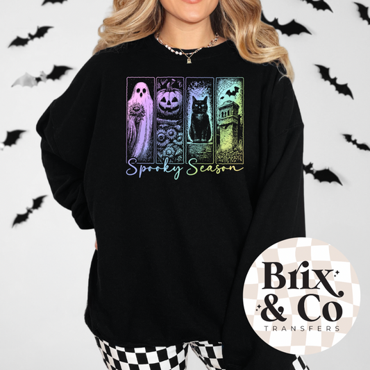 Neon Spooky Season DTF HOT PEEL
