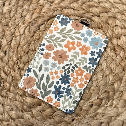 Watercolor Floral ID Badge Holder