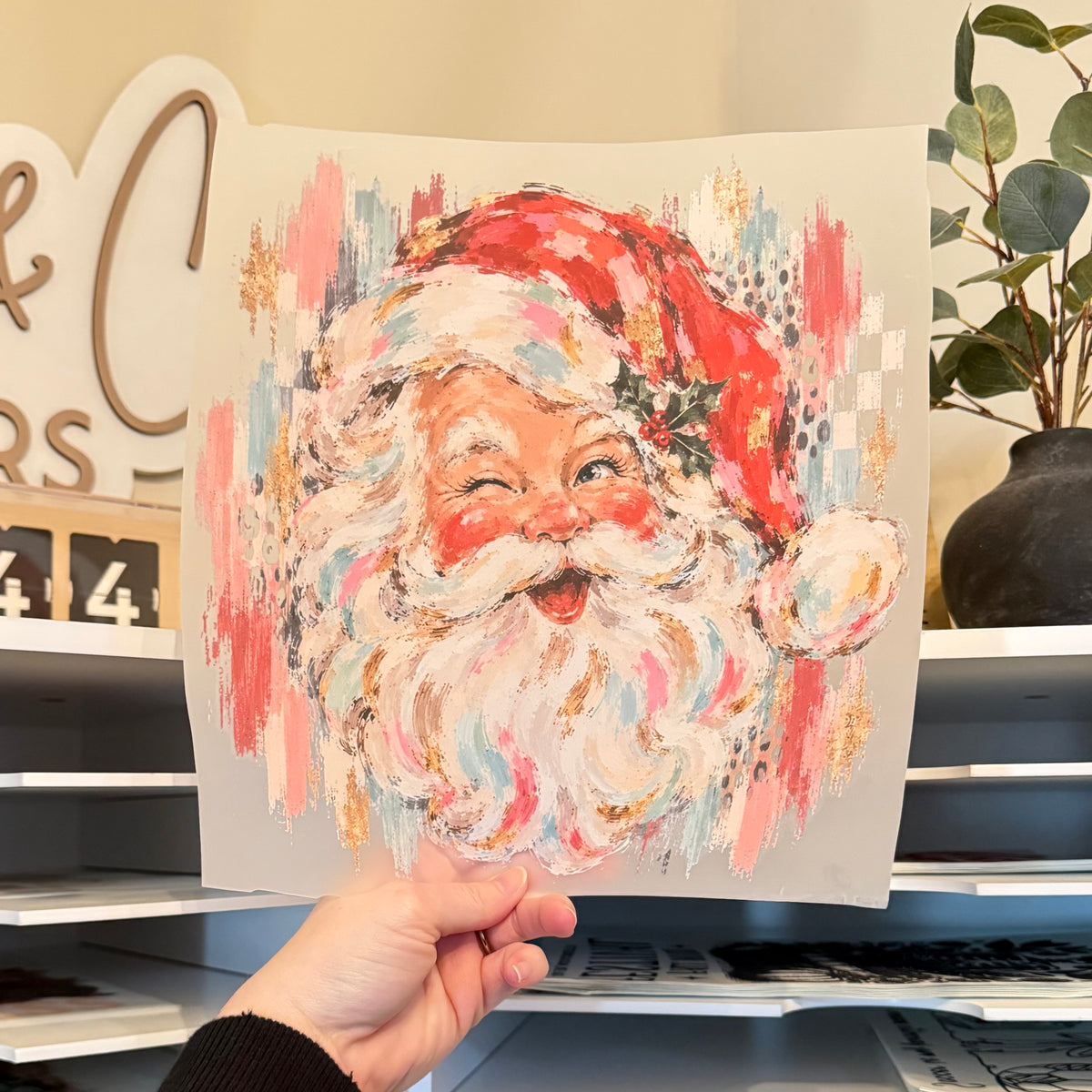 Preppy Santa DTF HOT PEEL