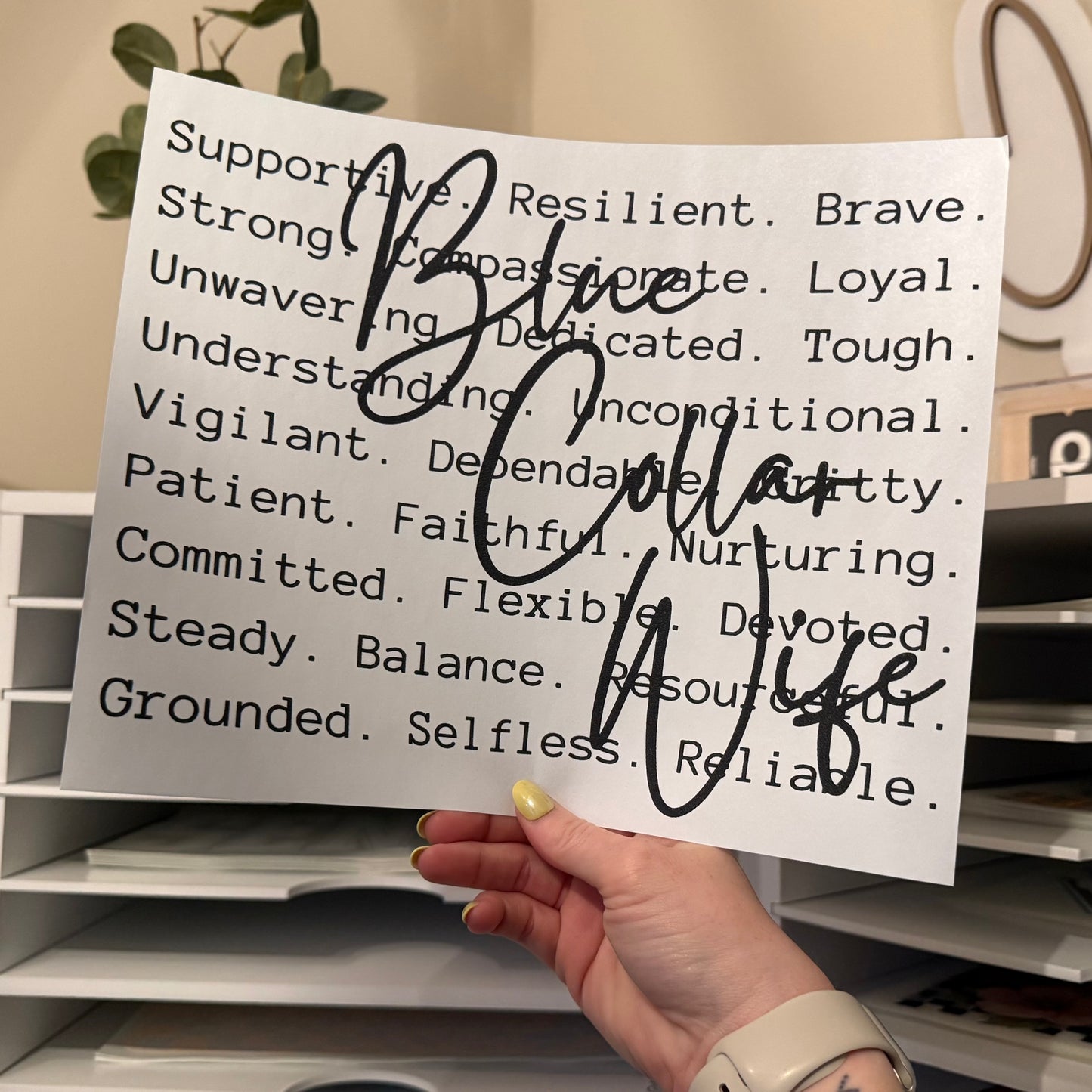 Blue Collar Wife Single Color