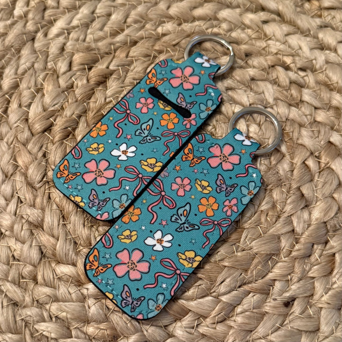 Butterfly Coquette Chapstick Holder Keychain
