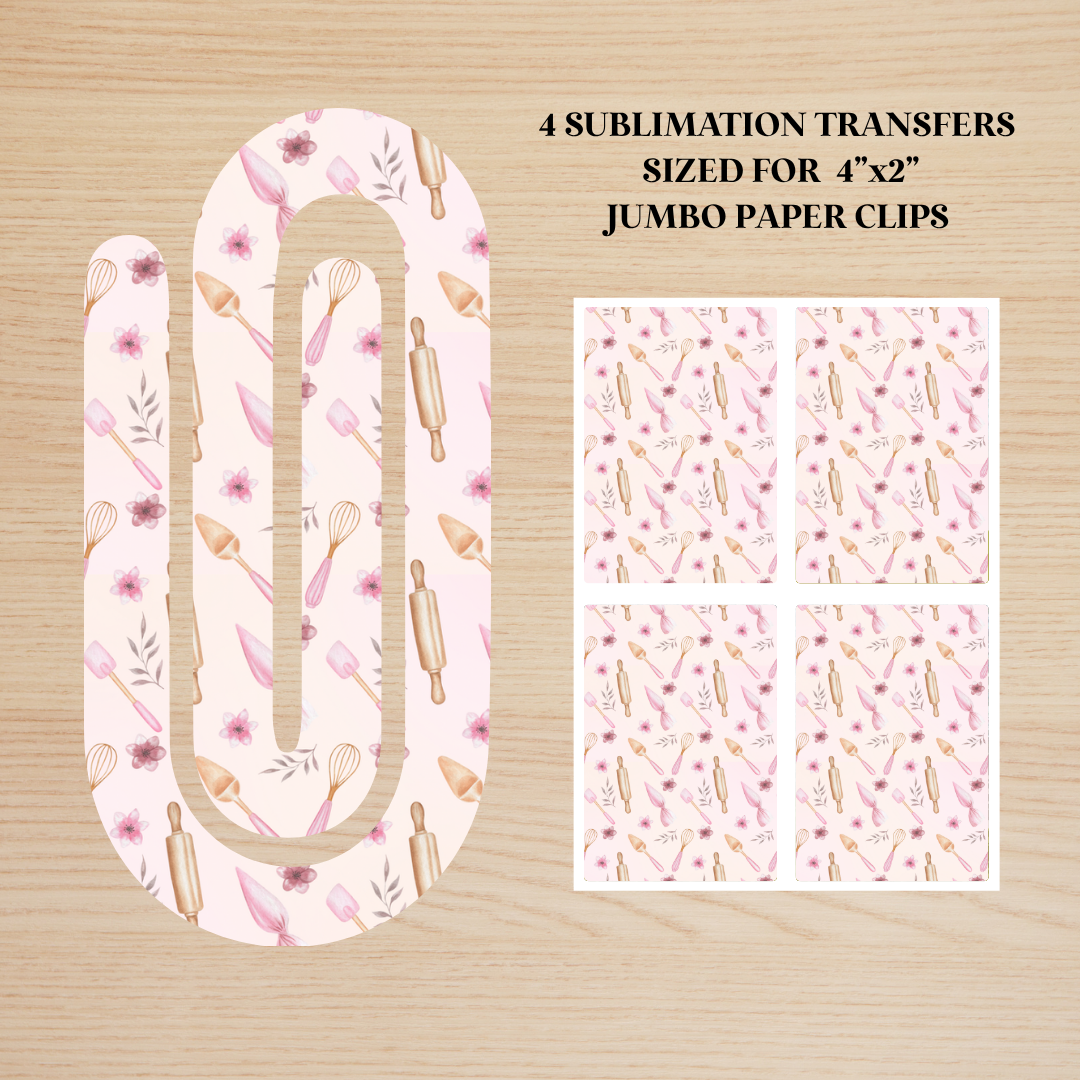 Baking Jumbo Paperclip Sublimation Transfer