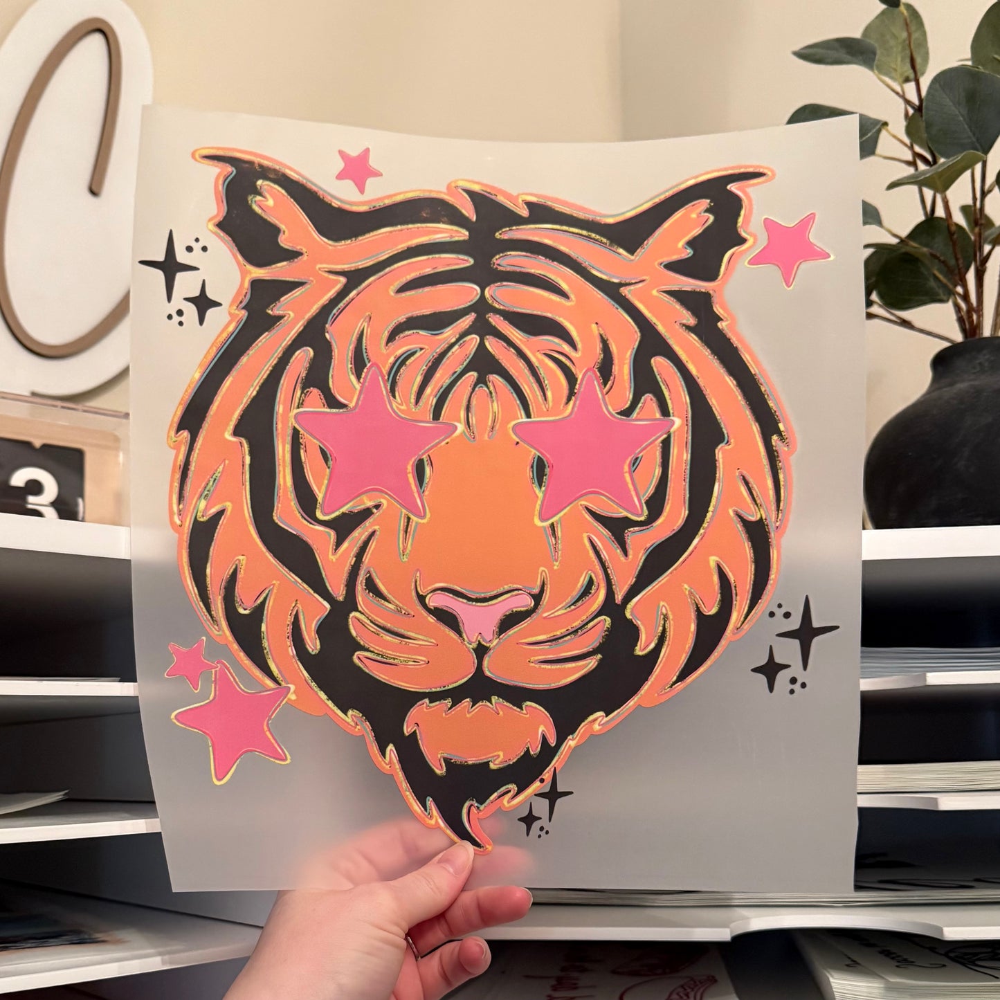 Preppy Mascot Tiger DTF HOT PEEL