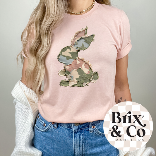 Camo Bunny DTF HOT PEEL