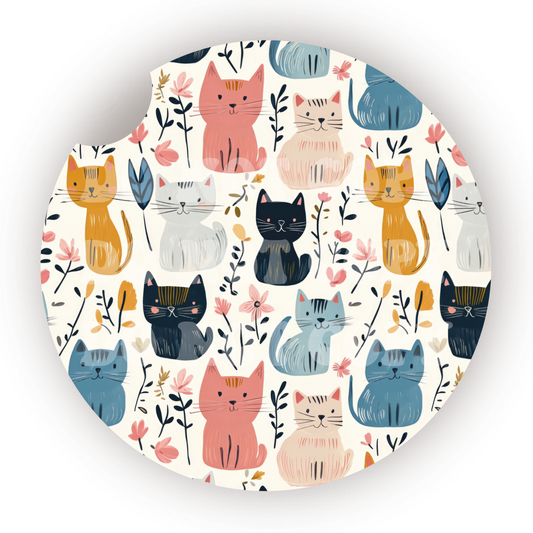 Cat Lover Car Coaster Sublimation Transfer (Set of 2)