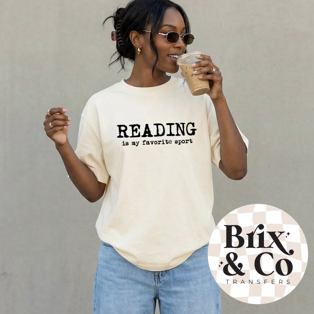 Reading Is My Favorite Sport Single Color