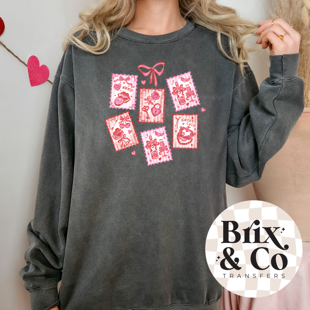 Valentines Stamps DTF HOT PEEL