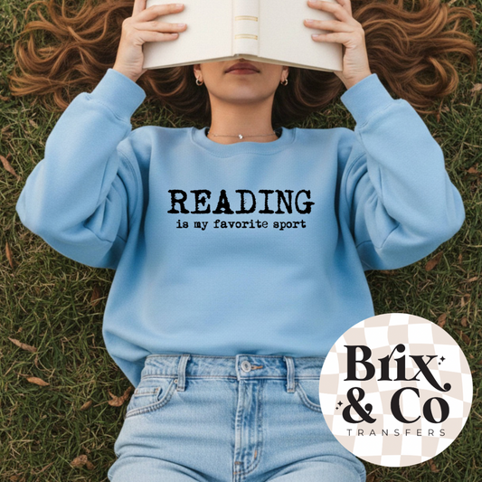 Reading Is My Favorite Sport Single Color