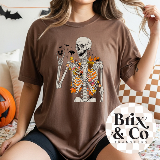 Fall Skelly DTF HOT PEEL