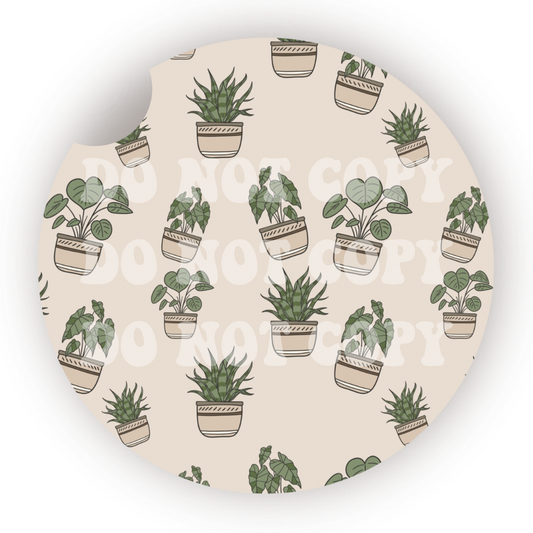 Plant Lover Car Coaster Sublimation Transfer (Set of 2)