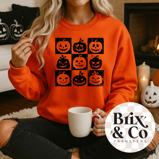 Checker Jack-o’-Lanterns Single Color