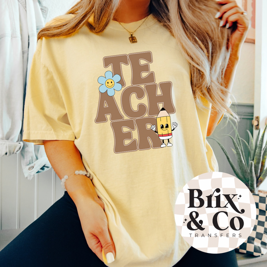 Boho Teacher DTF HOT PEEL