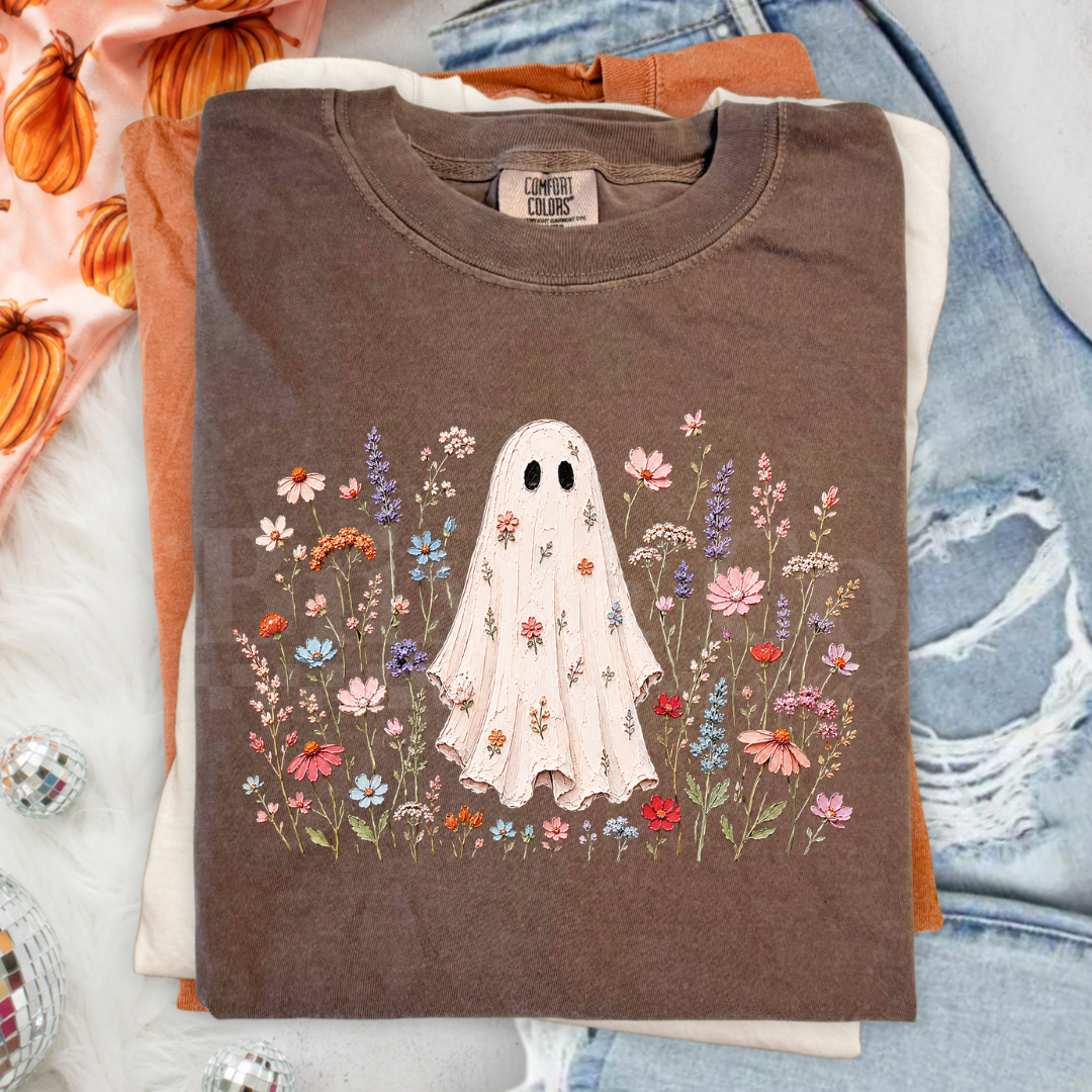 Floral Ghost DTF HOT PEEL
