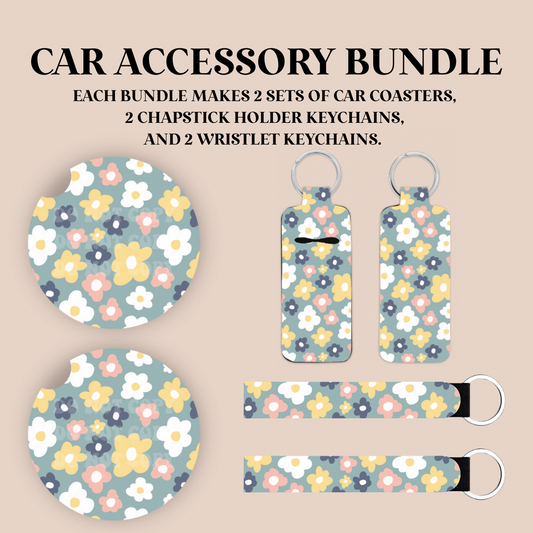 Yellow & Pink Flowers Sublimation Transfer Bundle