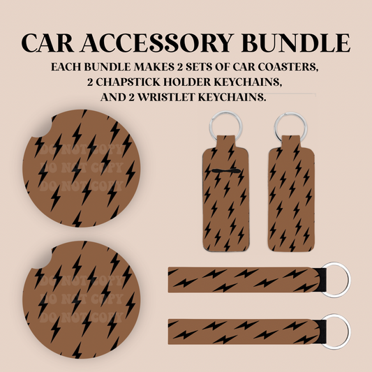 Black Lightning Bolts Sublimation Transfer Bundle