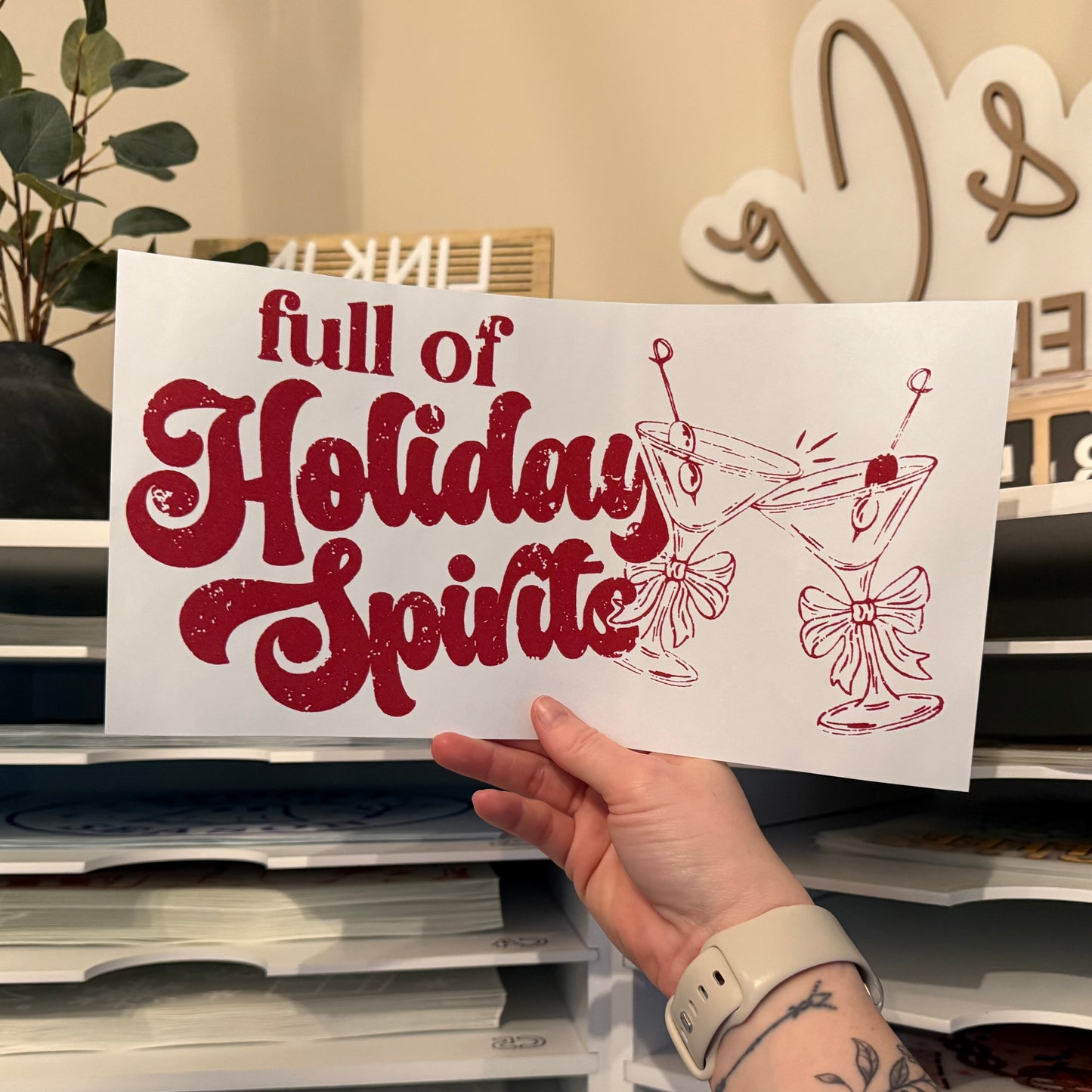 Full Of Holiday Spirits Single Color (Red)