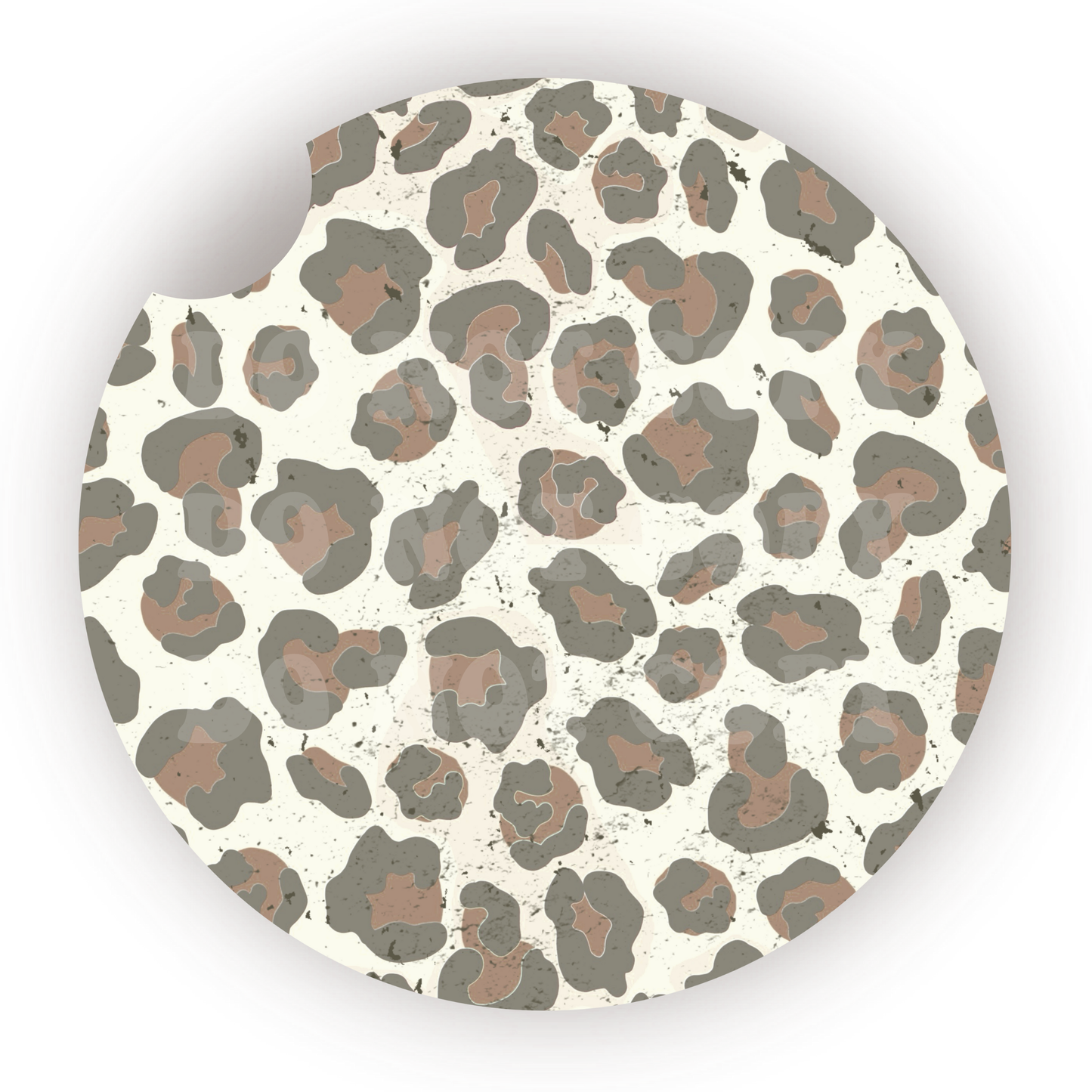 Camo Leopard Print Car Coaster Sublimation Transfer (Set of 2)