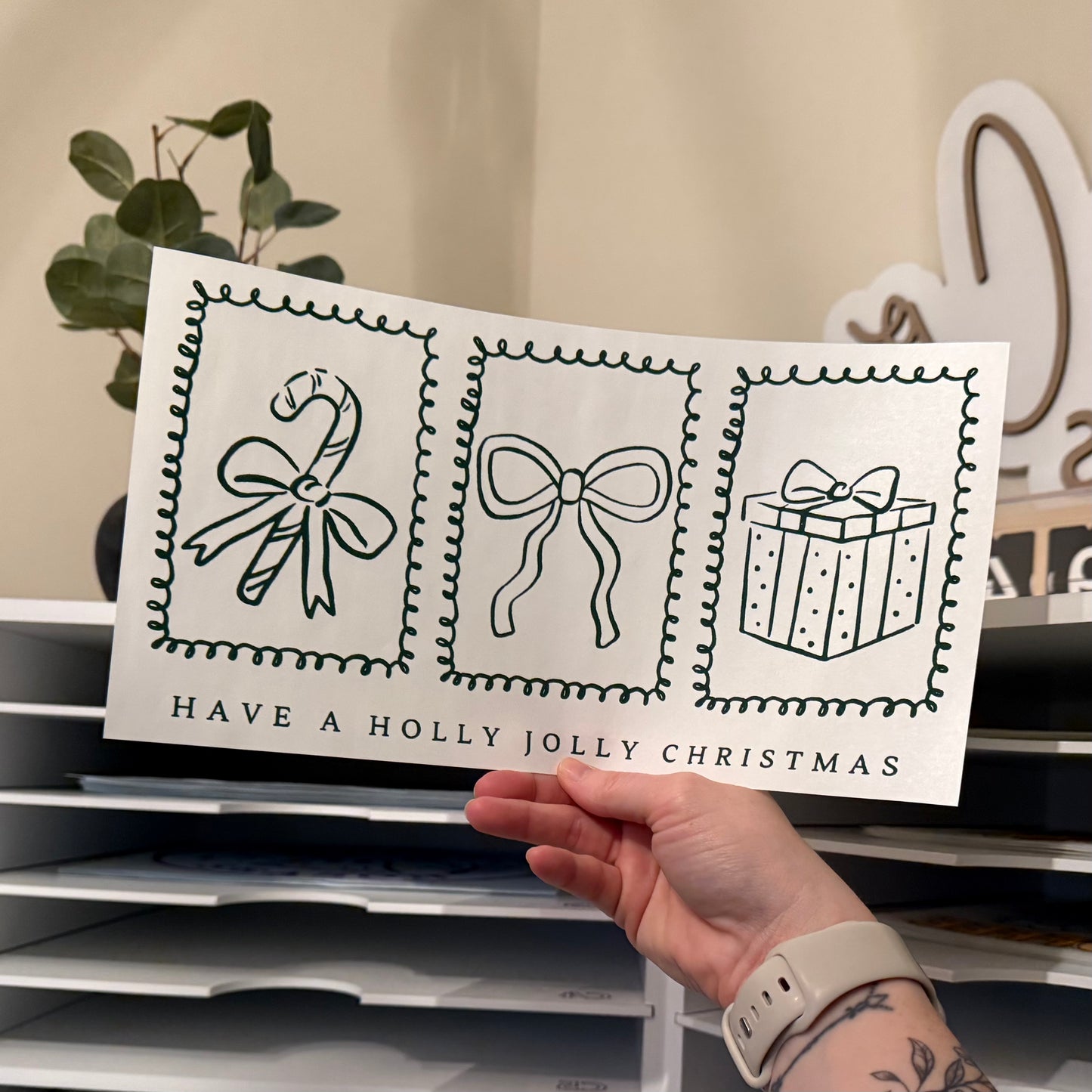 Have A Holly Jolly Christmas Single Color (Hunter Green)
