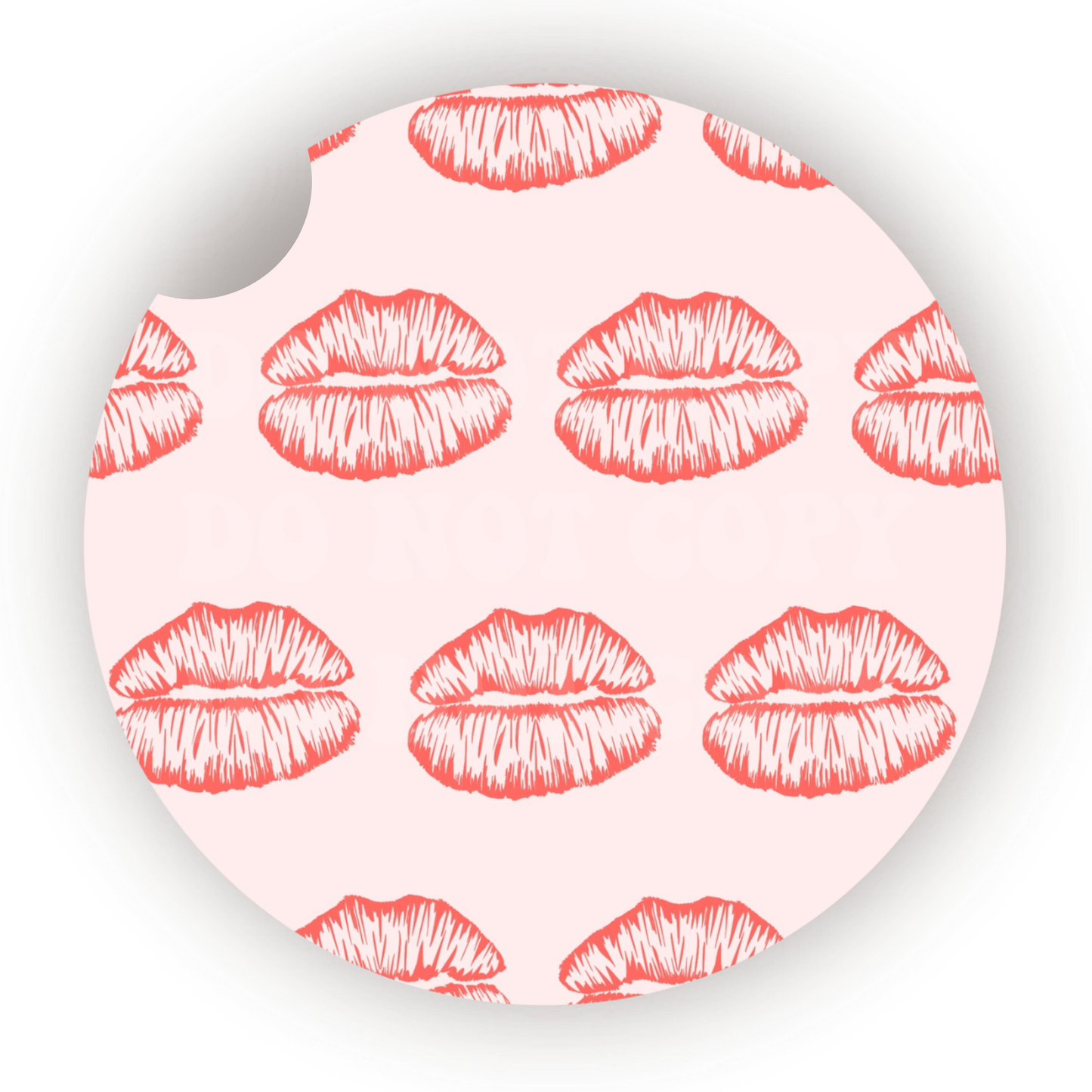 Lips Car Coaster Sublimation Transfer (Set of 2)
