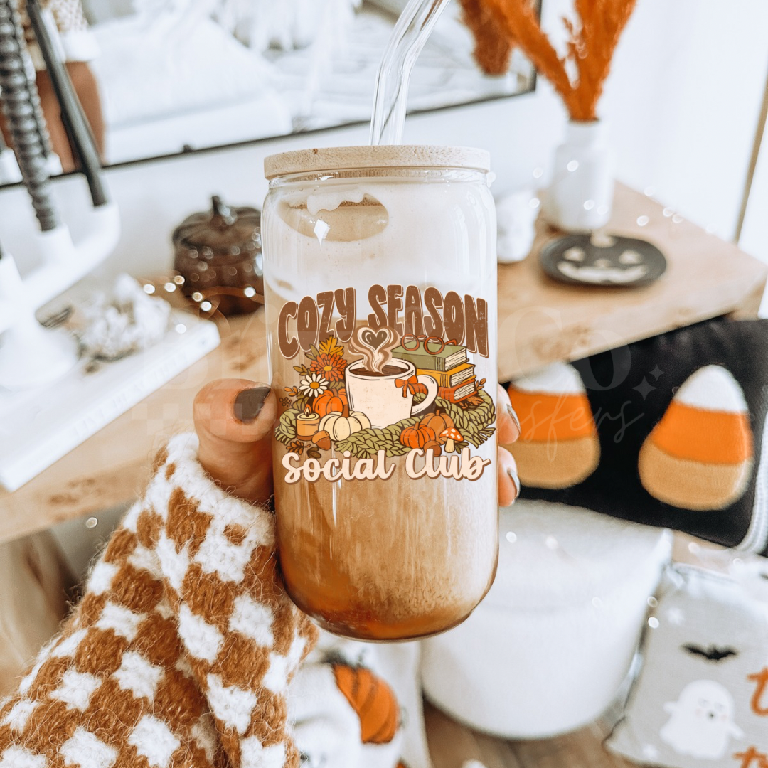 Cozy Season Social Club UVDTF 4” Decal
