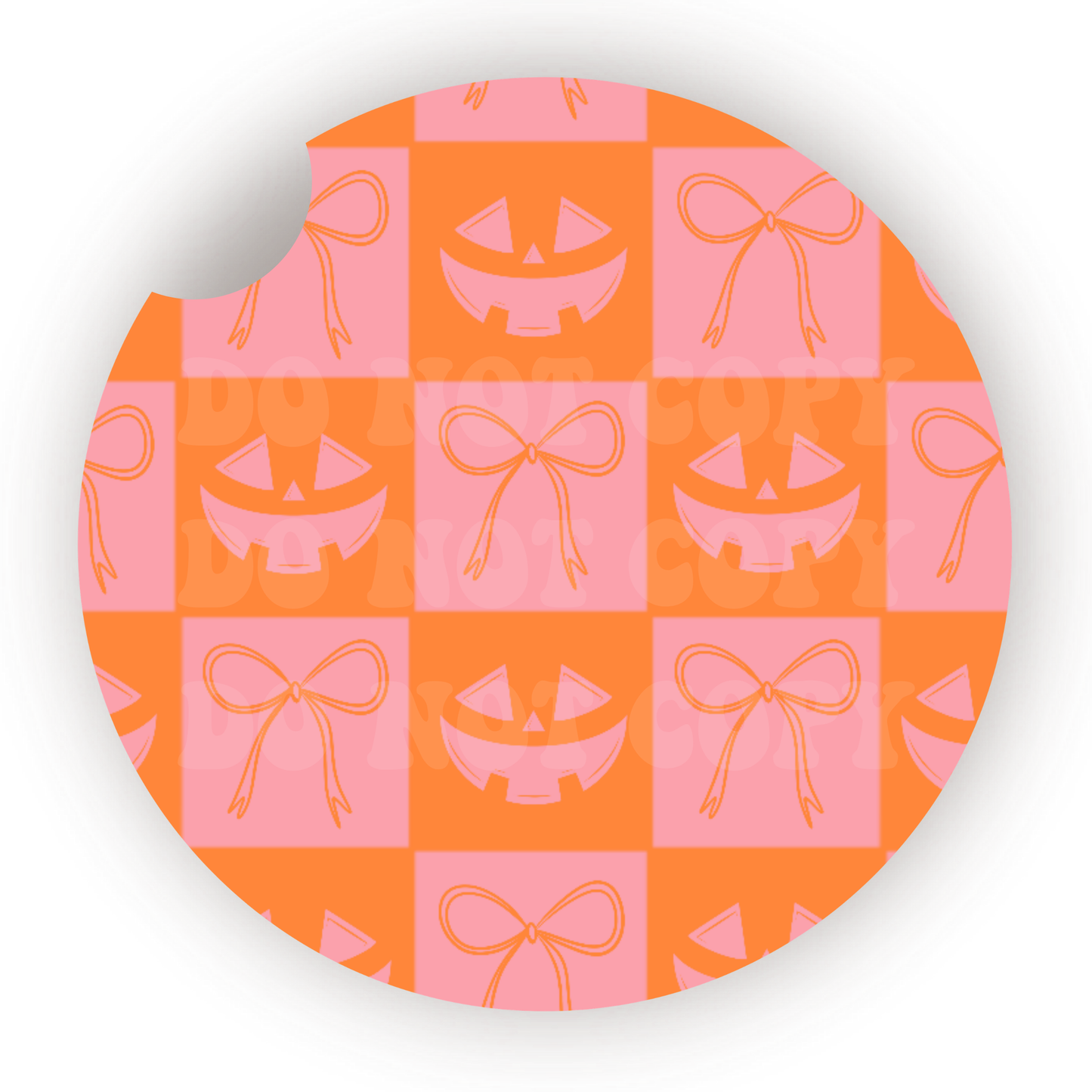Checker Jacks & Bows Car Coaster Sublimation Transfer (Set of 2)